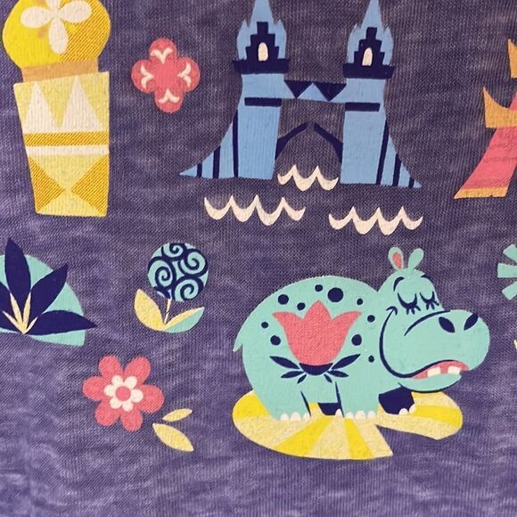 Disney Parks It’s a Small World Graphic T shirt Medium Woman’s Purple - Picture 6 of 7